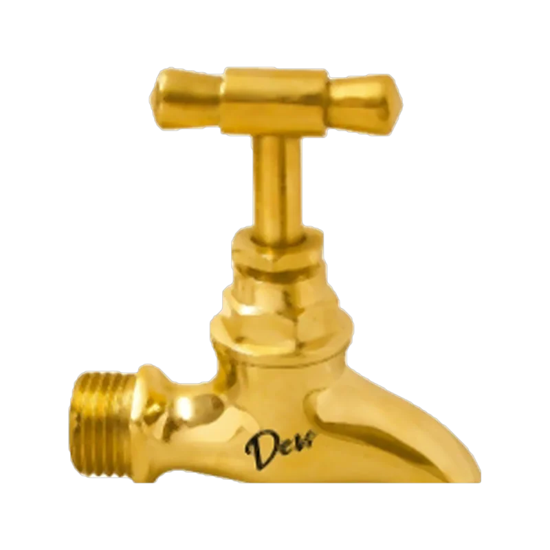 Devi Brass Bib Cock with Brass Parts — product photograph