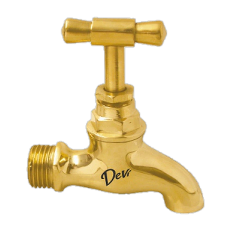 Devi Brass Bib Cock with Brass Parts — product photograph